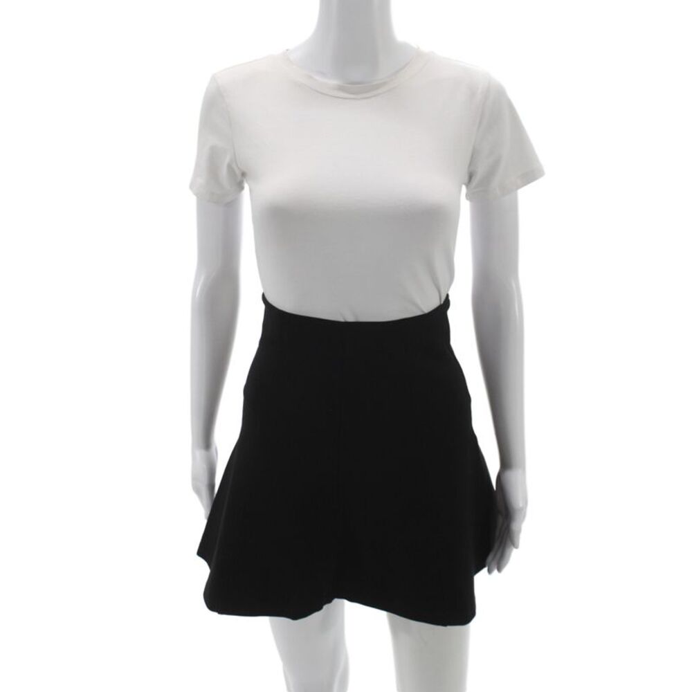 Paige Womens Mini Skirt Black Rayon Zip Size S
